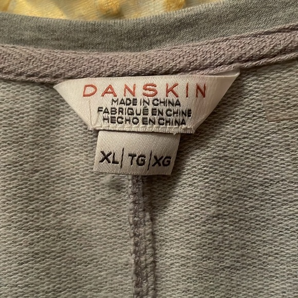 2 tops XL French terry Danskin loose fit soft knit - sage green & light gray - Picture 8 of 11